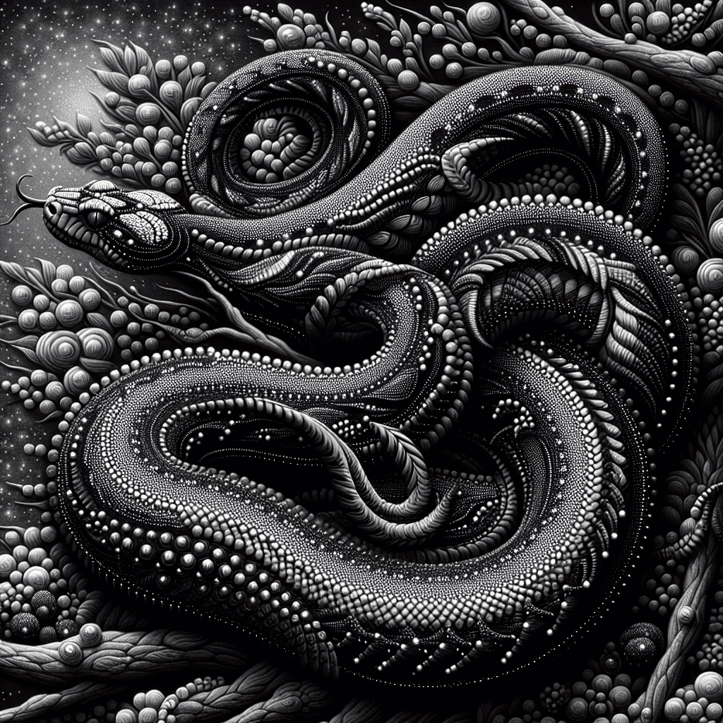1 black and silver snake