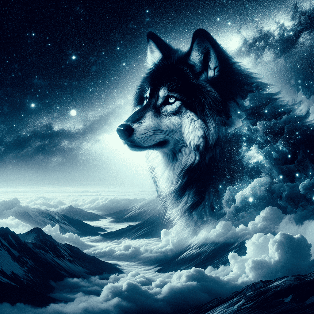 1 black and white wolf dream meaning