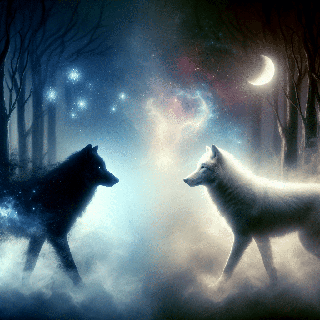 black and white wolf dream meaning