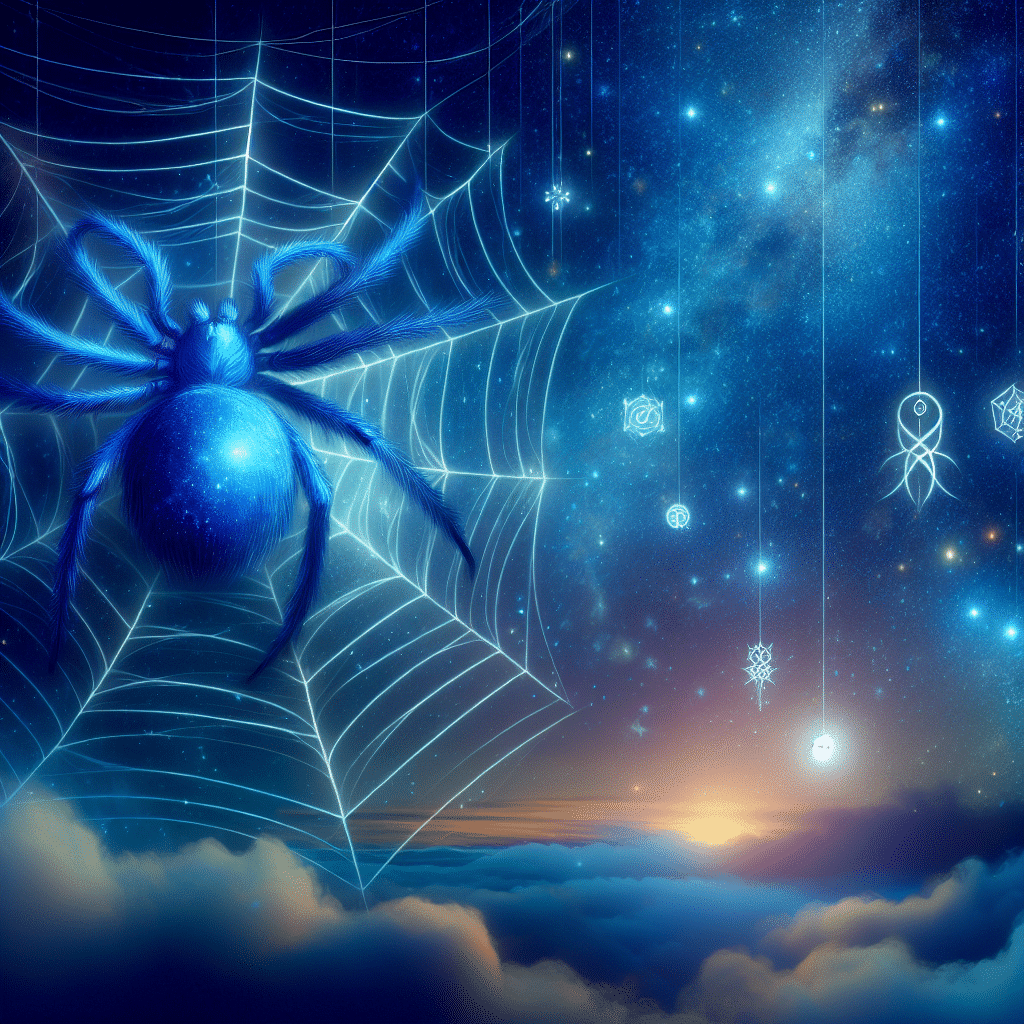2 blue spider dream meaning