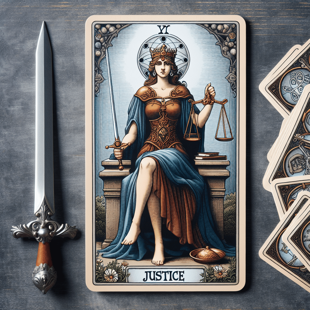 Balancing Act: Exploring Personal Growth Through the Justice Tarot Card