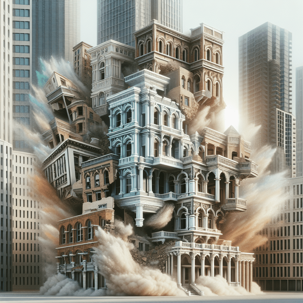 dream buildings collapsing