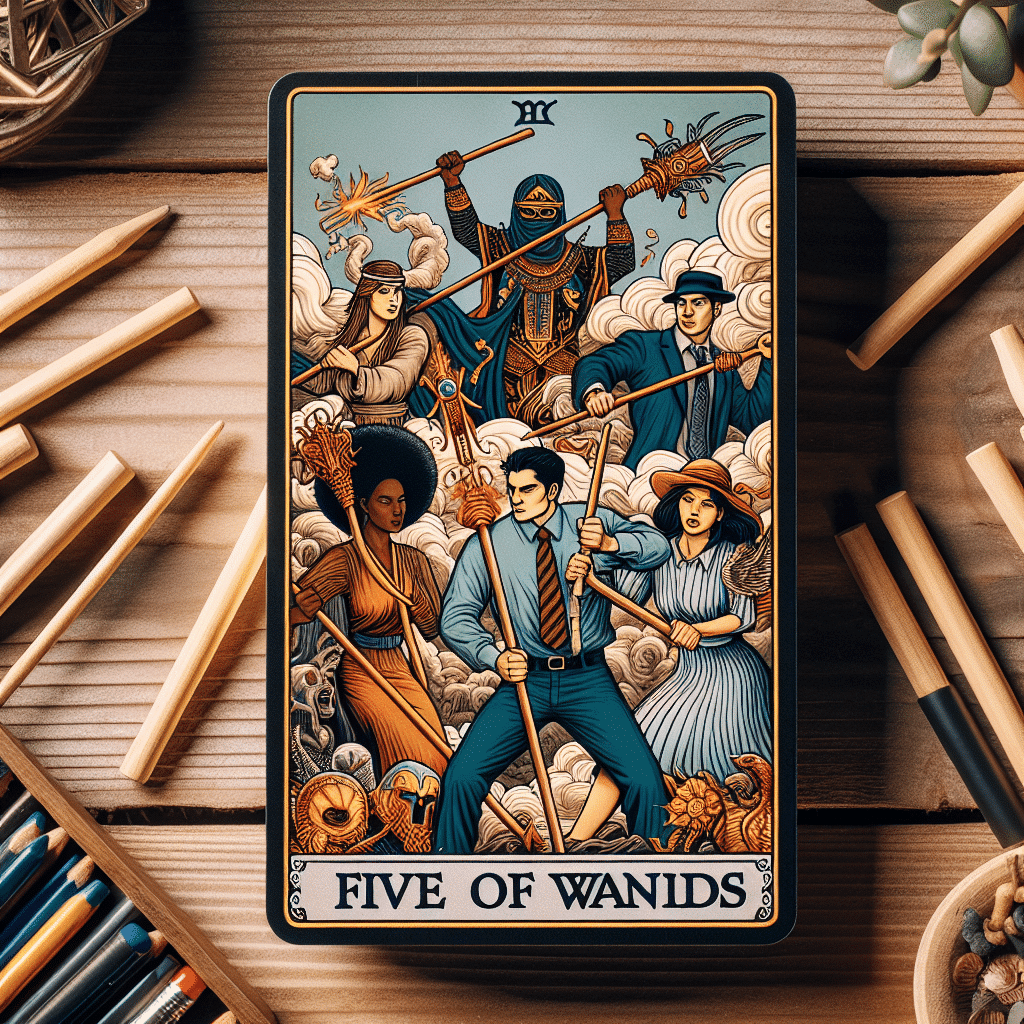 1 five of wands tarot card career