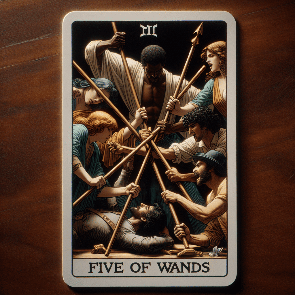 1 five of wands tarot card future