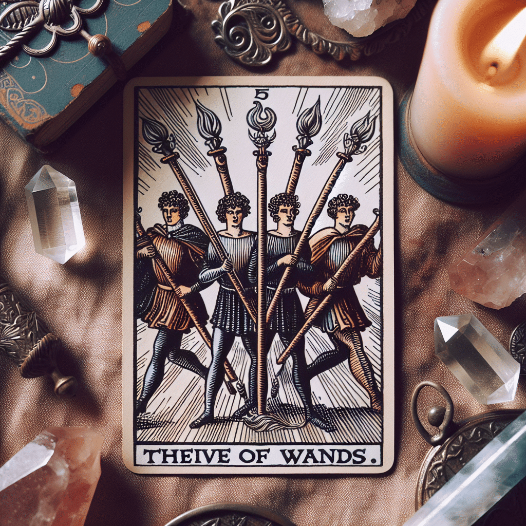 1 five of wands tarot card meaning