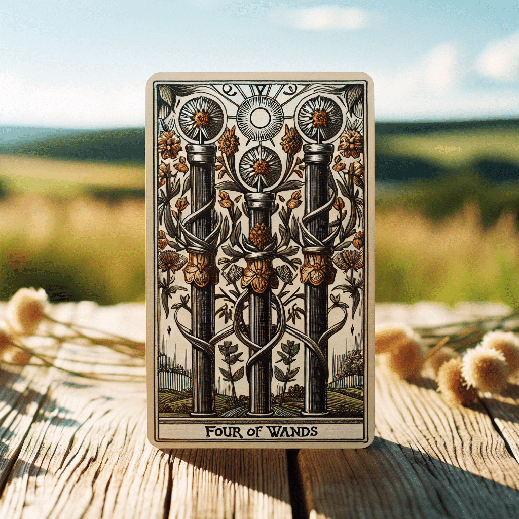1 four of wands tarot card creativity inspiration