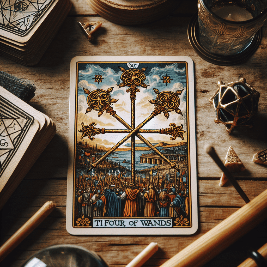 1 four of wands tarot card meaning