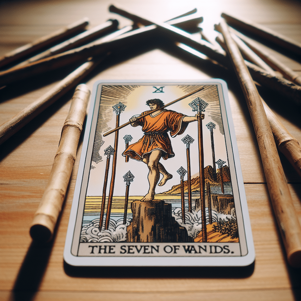 1 seven of wands tarot card meaning