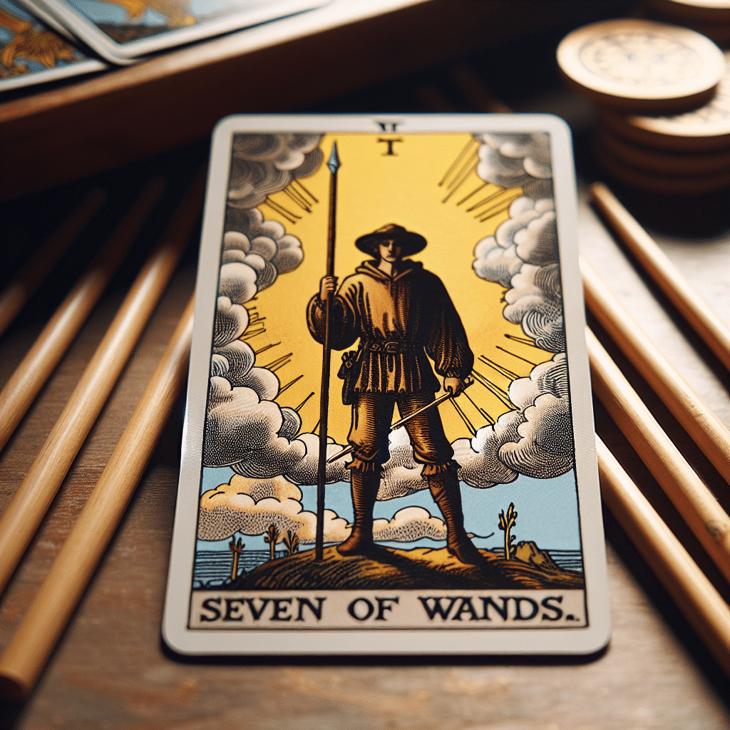 2 seven of wands tarot card meaning