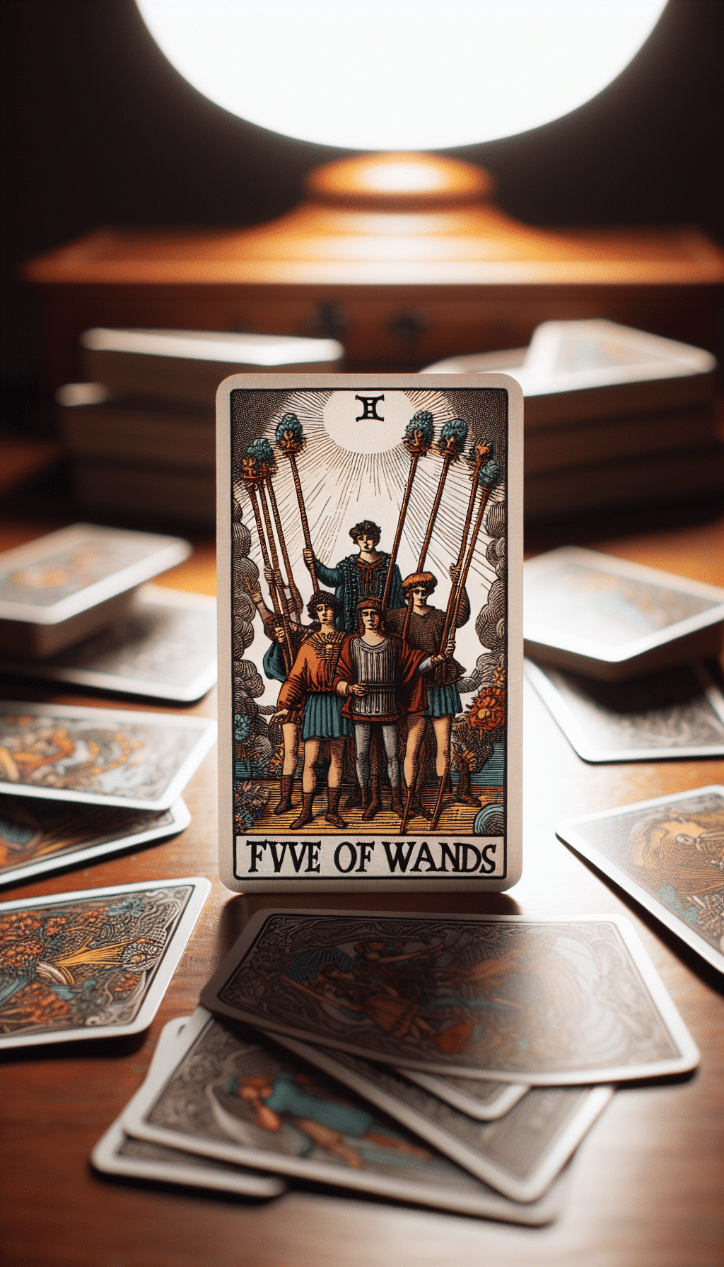 Navigating Workplace Conflict with the Five of Wands Tarot Card