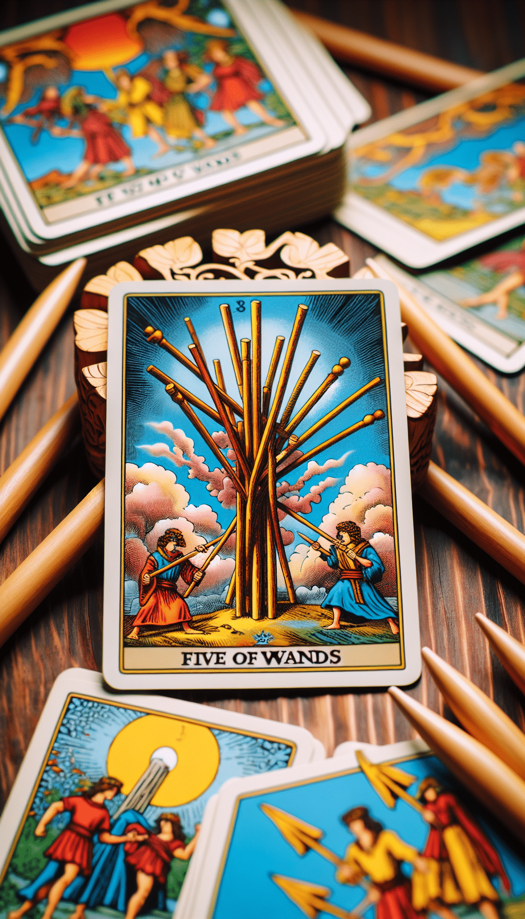 five of wands tarot card daily focus