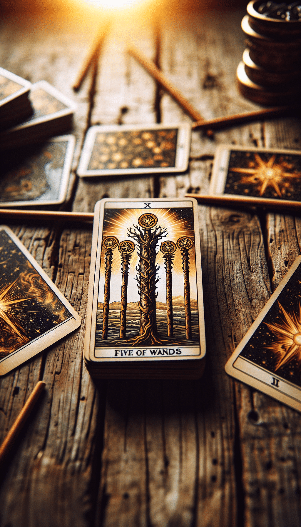 Embracing Conflict: The Personal Growth Journey of the Five of Wands