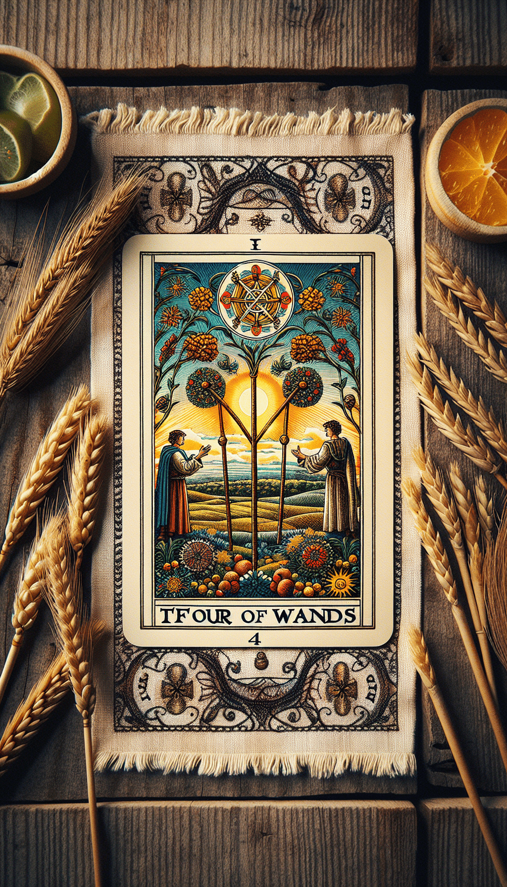 The Influence of Celebration: Exploring the Four of Wands in Past Tarot Readings