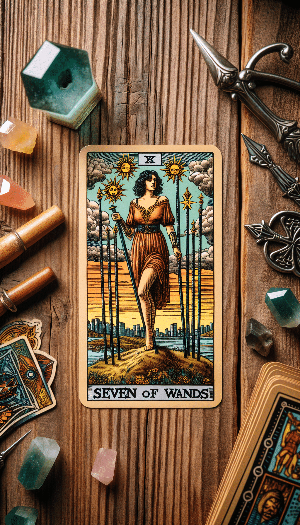 seven of wands tarot card meaning