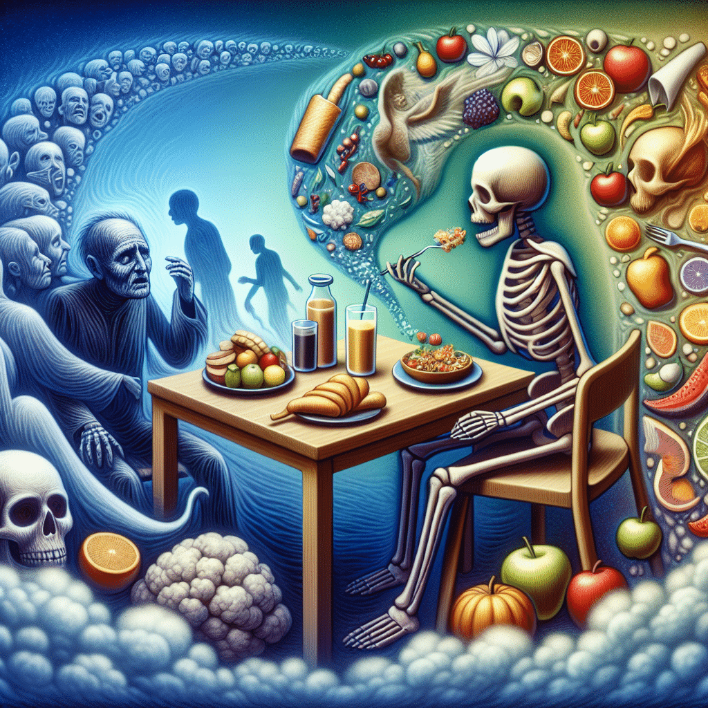 1 dead person eating food dream meaning