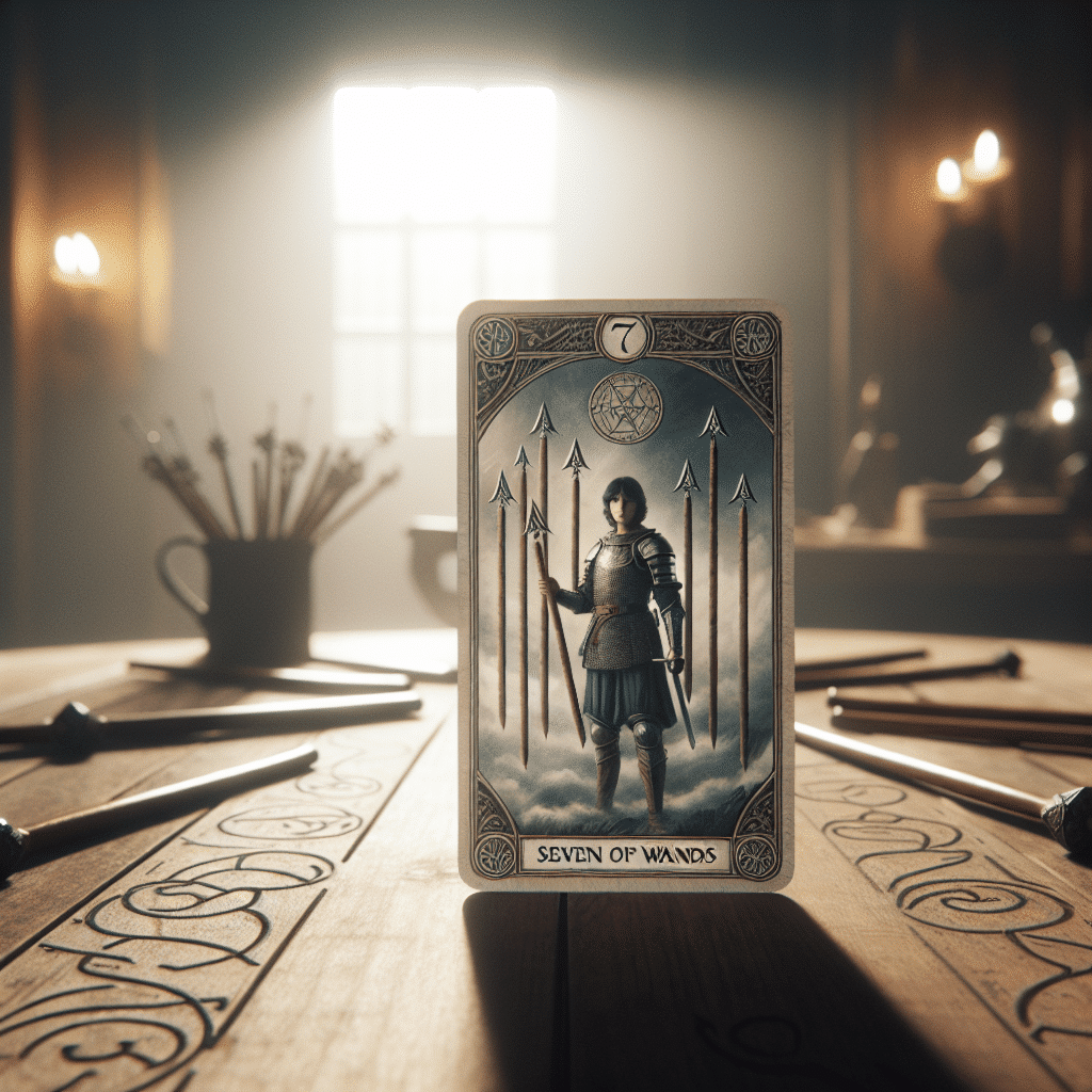 1 seven of wands tarot card past influences