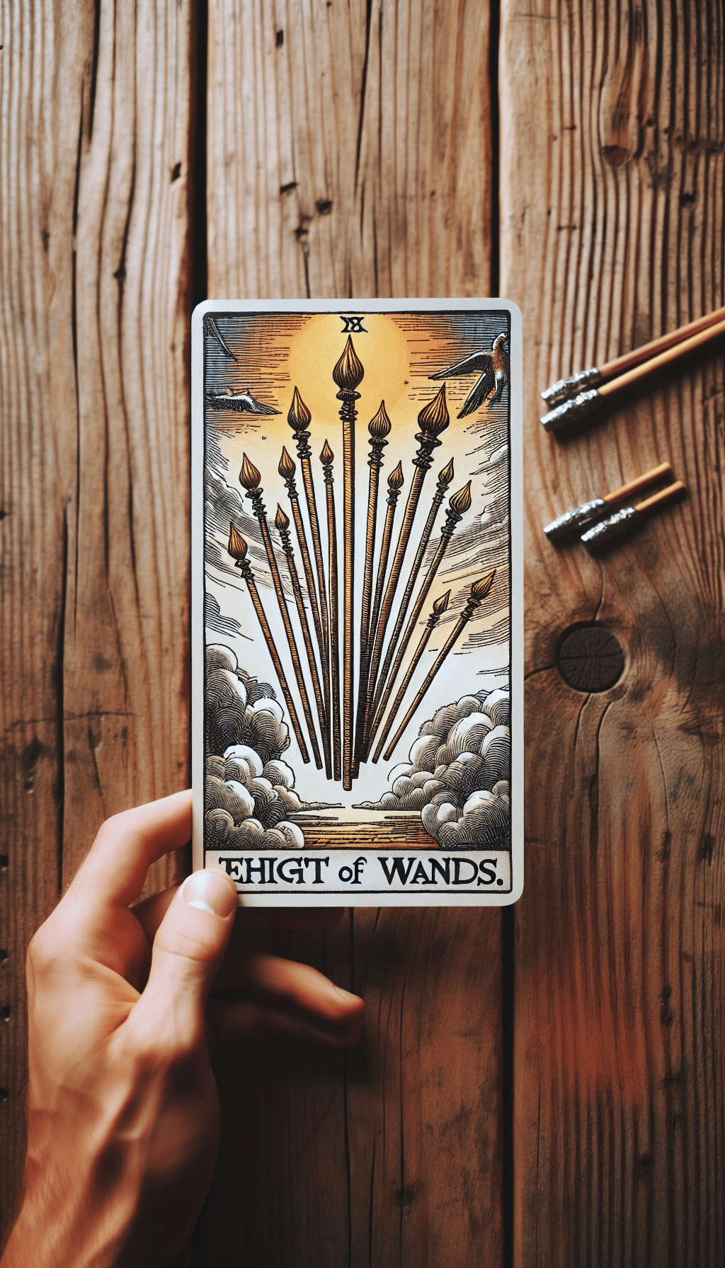 eight of wands tarot card creativity inspiration