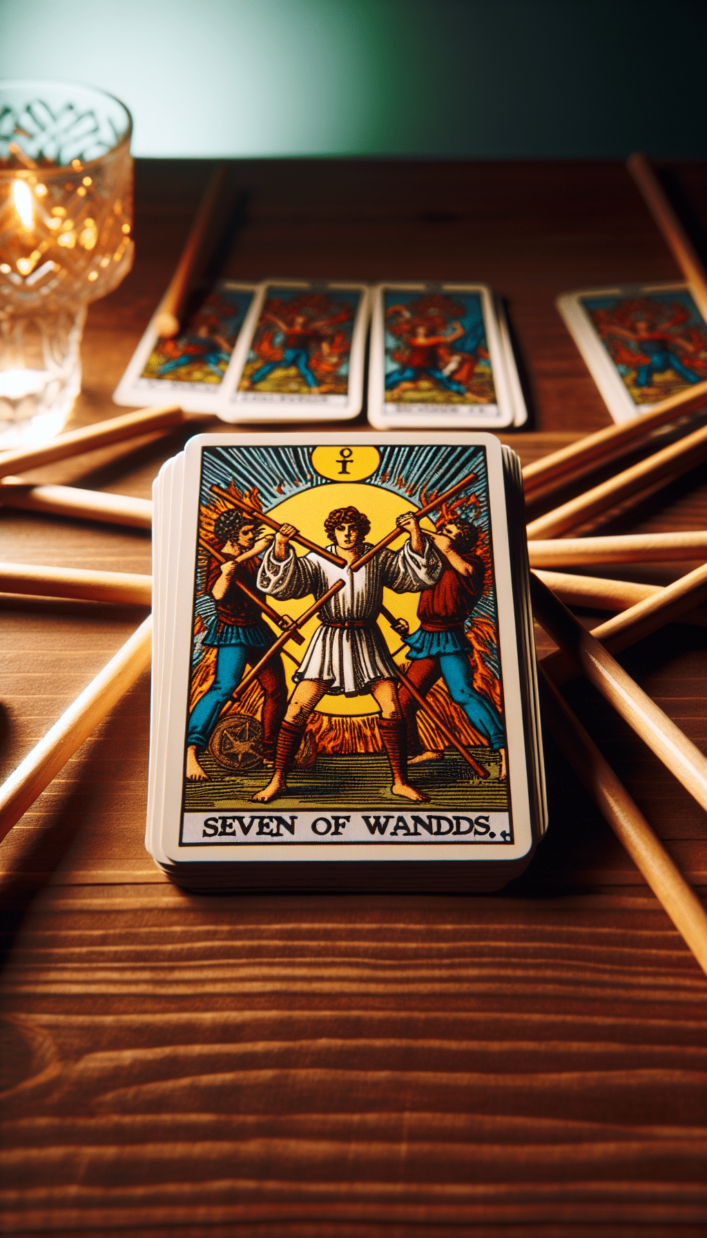 seven of wands tarot card conflict resolution