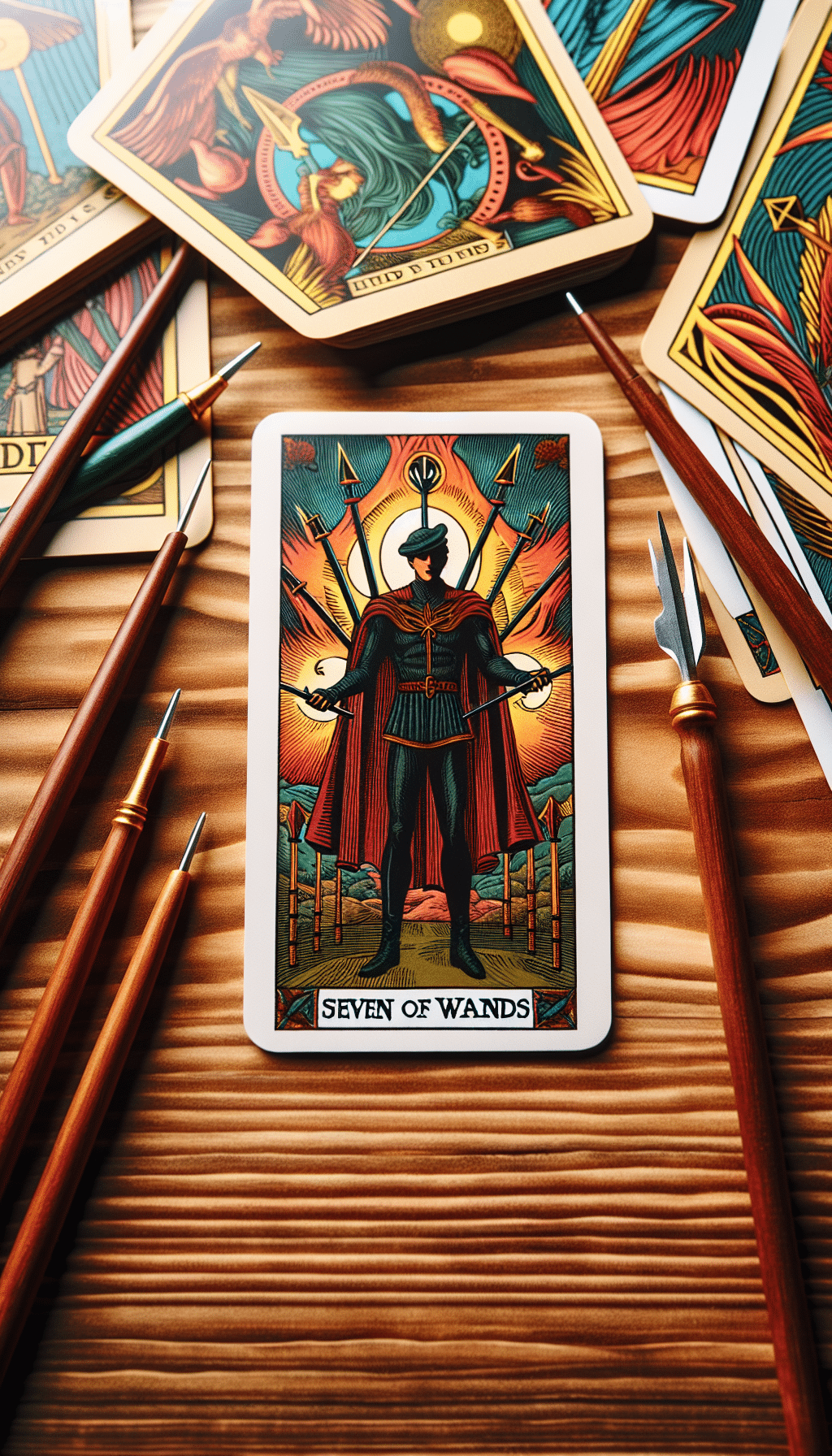 Unlocking Creativity with the Seven of Wands Tarot Card
