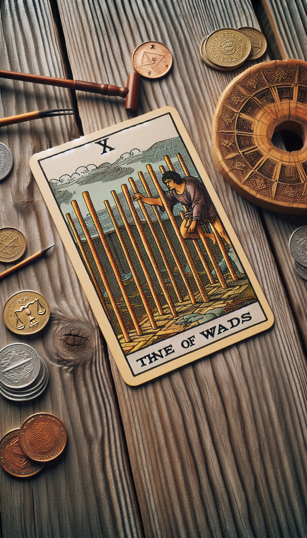 nine of wands tarot card finances